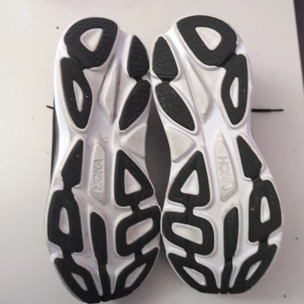 HOKA One One Bondi 8 Mens Size 14D Black White Max Cushion Road Running Sneakers